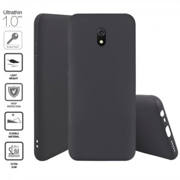 Silikoninis 1mm. storio dėklas - juodas (Redmi 8A)